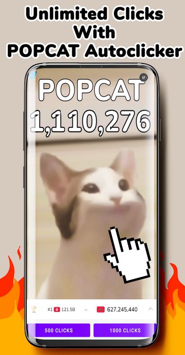 Hình ảnh PopCat click MOD Vô Hạn Tiền